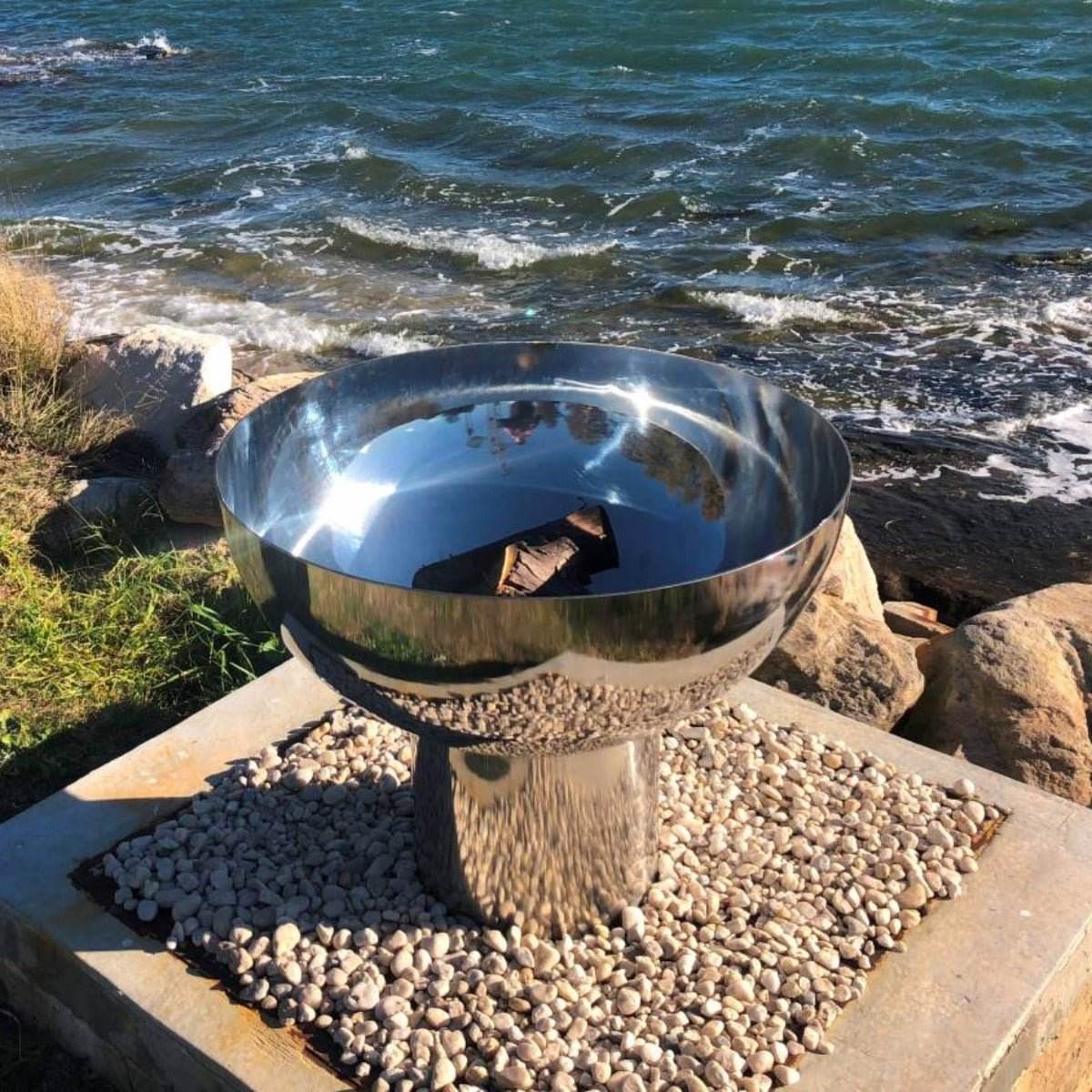 Goblet Stainless Steel Fire Pit | Outdoorium