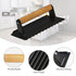 Heavy Duty Rectangular Cast Iron Grill Burger Press Pre - Seasoned Steak Griddle BBQ Grilling | Outdoorium