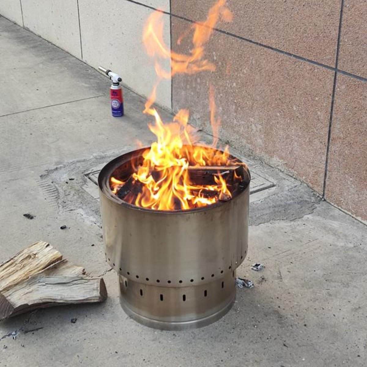 Inferno Smokeless Stainless Steel Fire Pit & Grill - Medium | Outdoorium