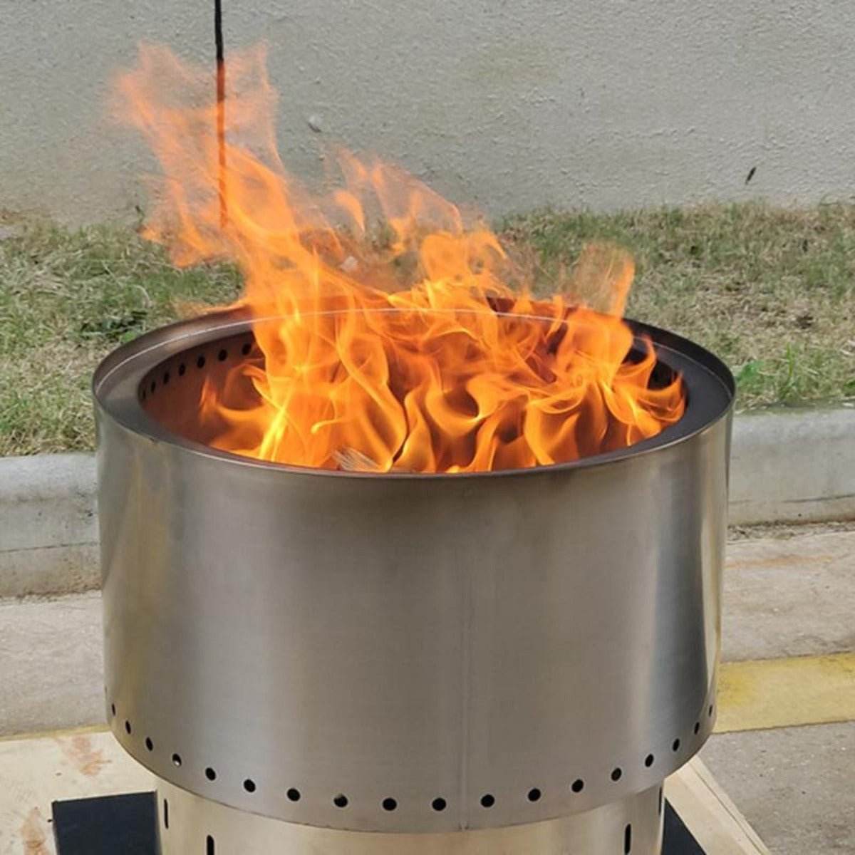 Inferno Smokeless Stainless Steel Fire Pit & Grill - Medium | Outdoorium