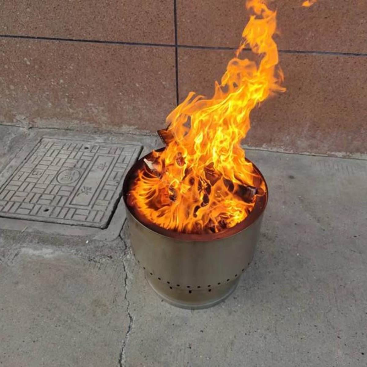 Inferno Smokeless Stainless Steel Fire Pit & Grill - Medium | Outdoorium
