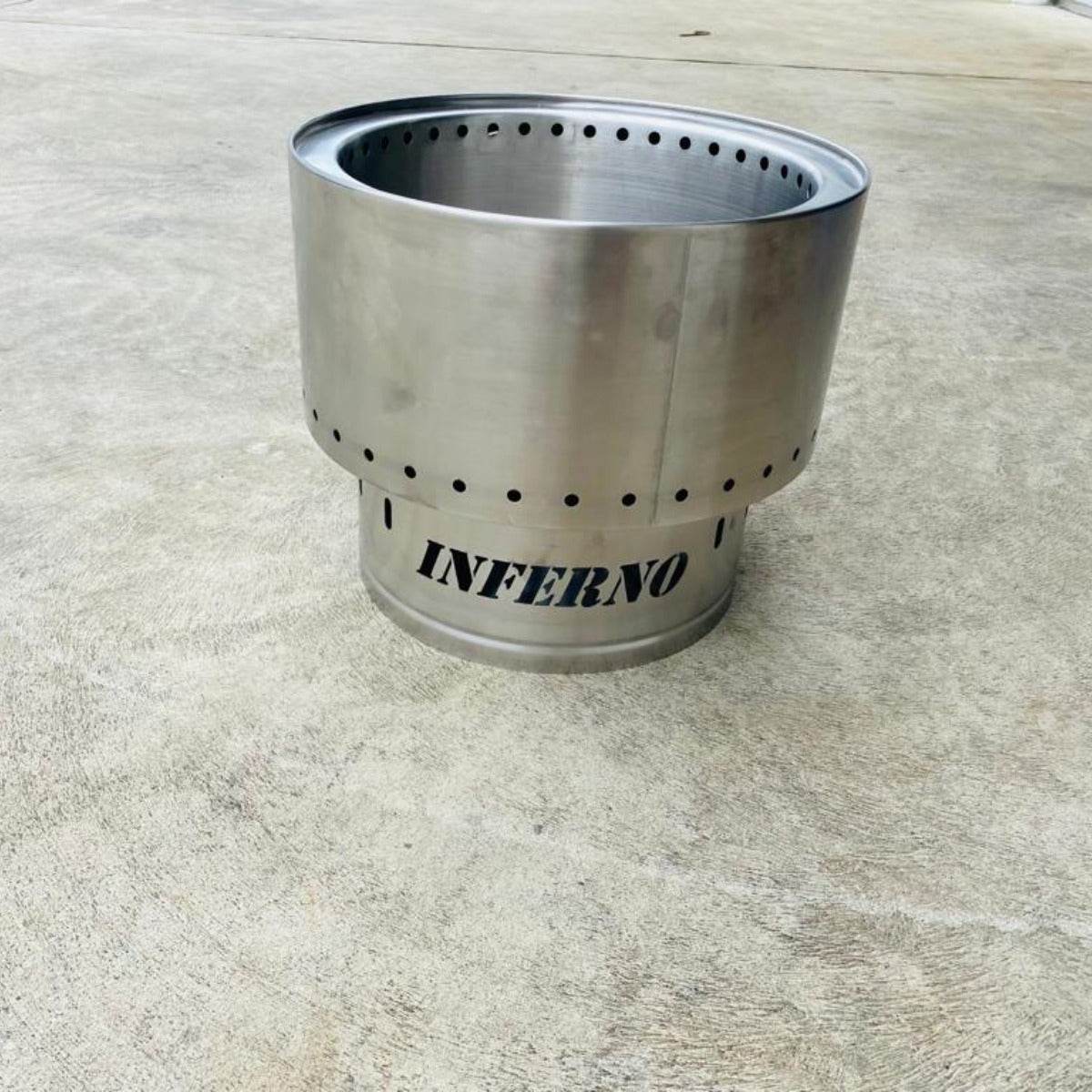 Inferno Smokeless Stainless Steel Fire Pit & Grill - Medium | Outdoorium