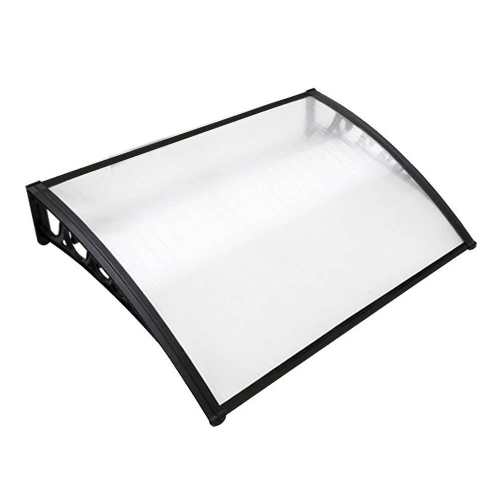 Instahut Window Door Awning 1mx1.2m Transparent Hollow Sheet Plastic Frame | Outdoorium