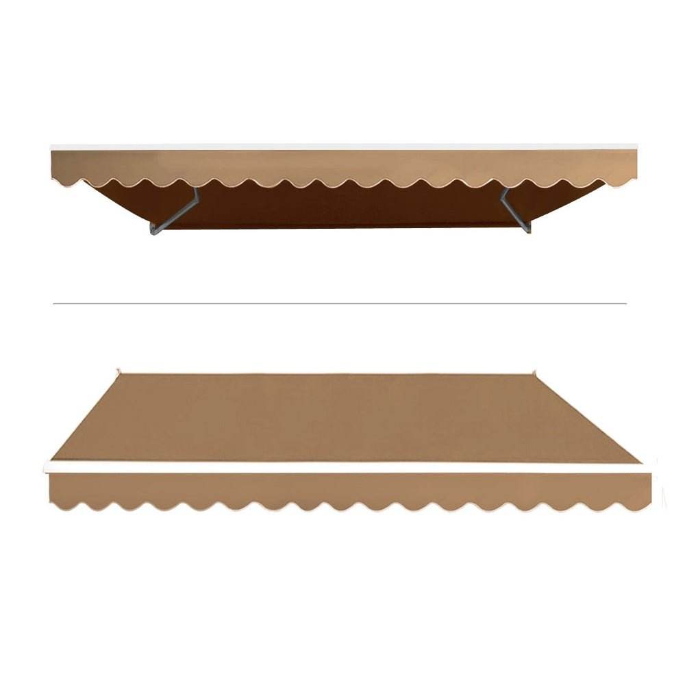 Instahut Retractable Folding Arm Awning Motorised Sunshade 4Mx2.5M Beige | Outdoorium