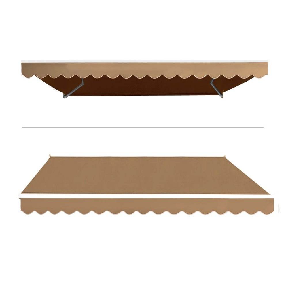 Instahut Retractable Folding Arm Awning Motorised Sunshade 4Mx3M Beige | Outdoorium