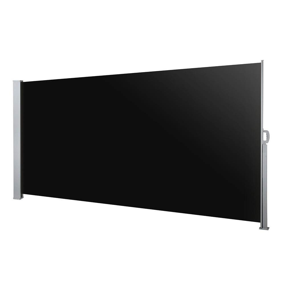 Instahut Retractable Side Awning Shade 2 x 3m - Black | Outdoorium