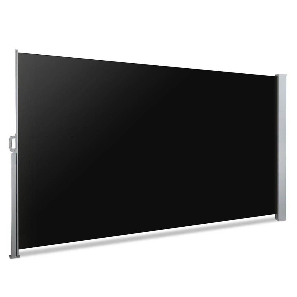 Instahut Side Awning Sun Shade Outdoor Retractable Privacy Screen 2X3M Black | Outdoorium