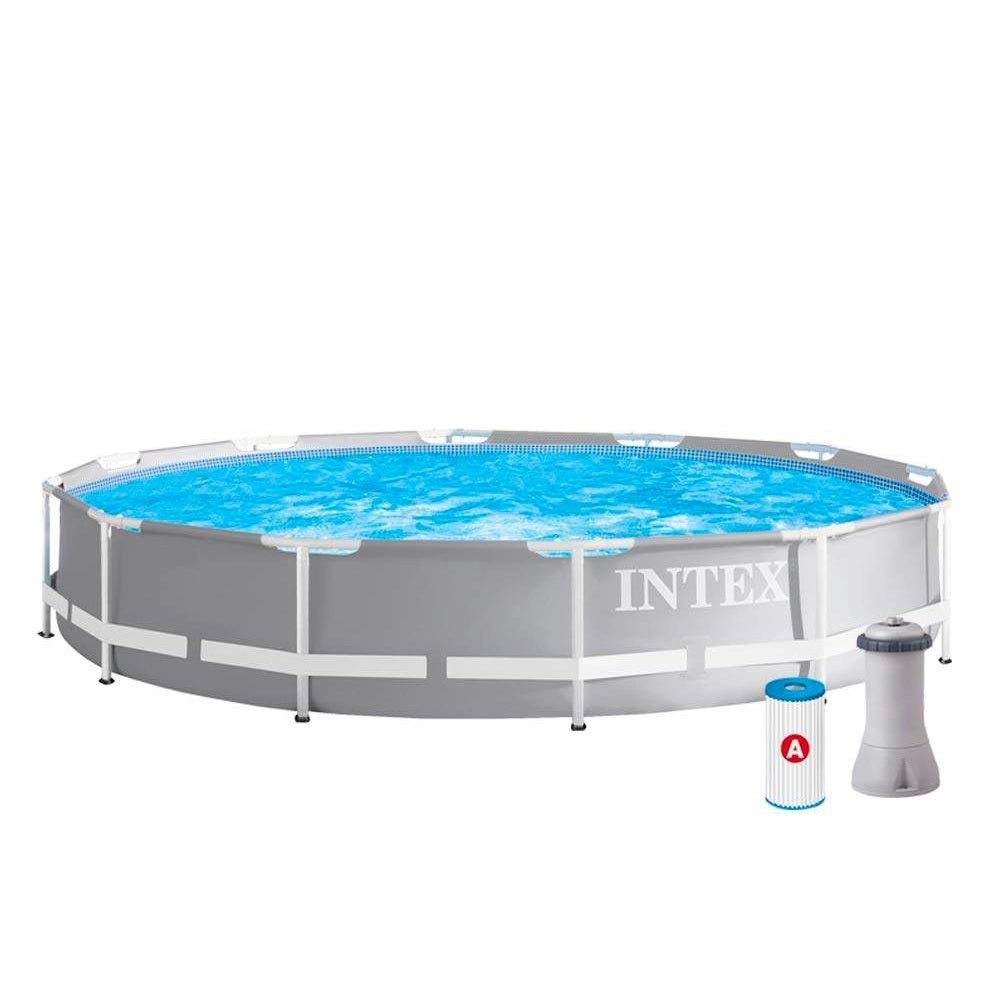 Intex 3.66m X 76cm Prism Frame Premium Pool Set - Outdoorium