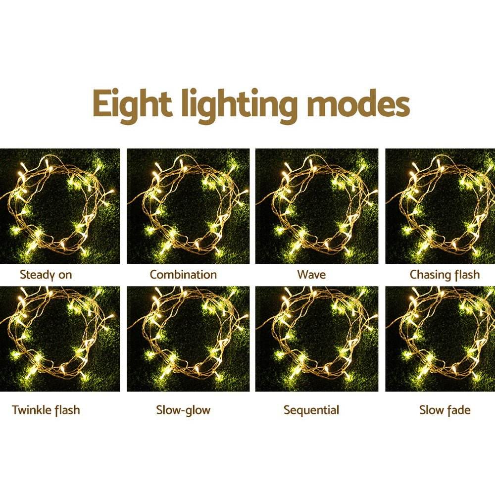 100M Christmas Lights String Fairy Light 500 LED Warm White Jingle Jollys | Outdoorium