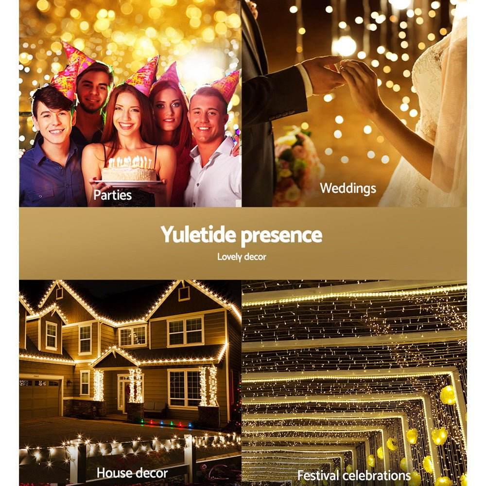 100M Christmas Lights String Fairy Light 500 LED Warm White Jingle Jollys | Outdoorium