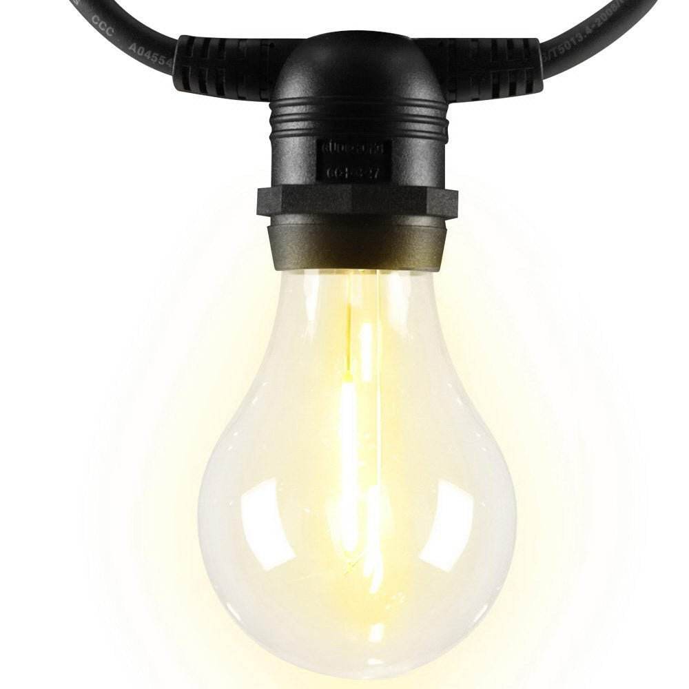 77m LED Festoon String Lights Outdoor Garden | Outdoorium