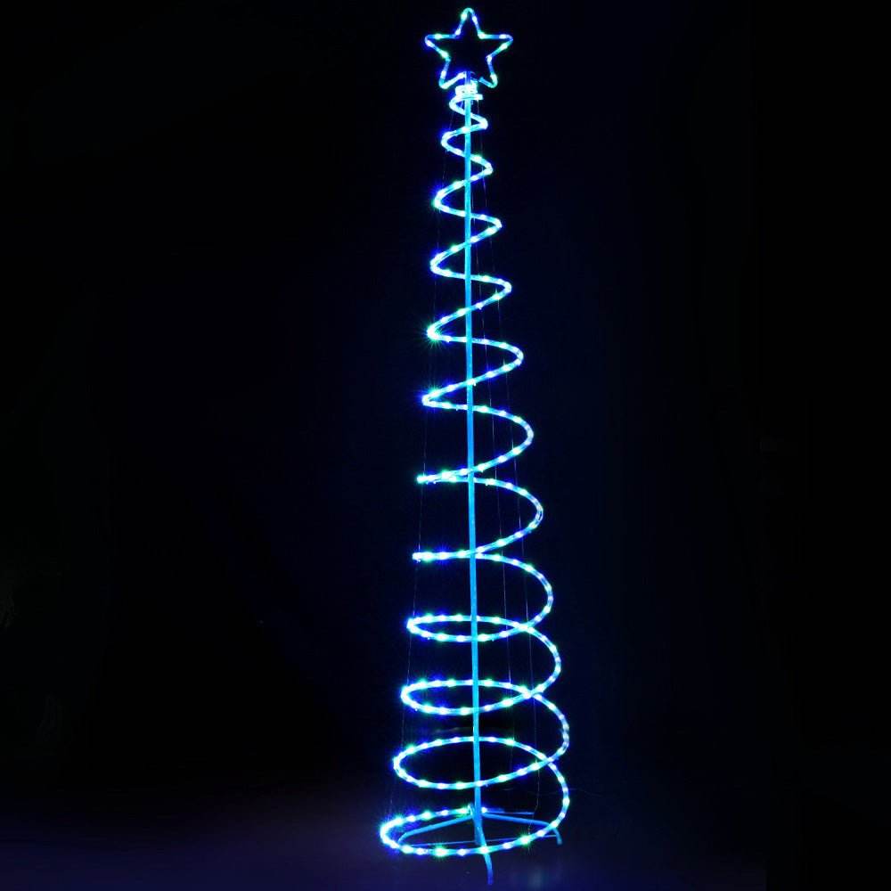2.4M Christmas Tree LED Solar Motif Lights Jingle Jollys | Outdoorium