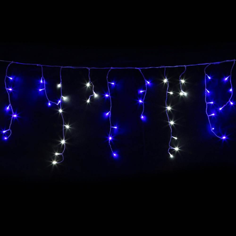 20M Christmas Lights Icicle Light 800 LED Blue White Decor Jingle Jollys | Outdoorium