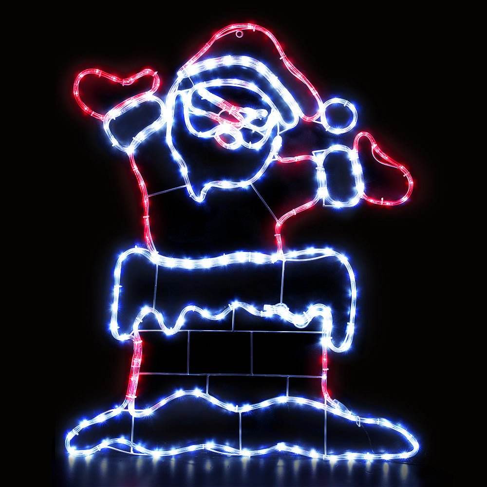 1M Christmas Lights 248 LED Santa Motif Light Decorations Jingle Jollys | Outdoorium