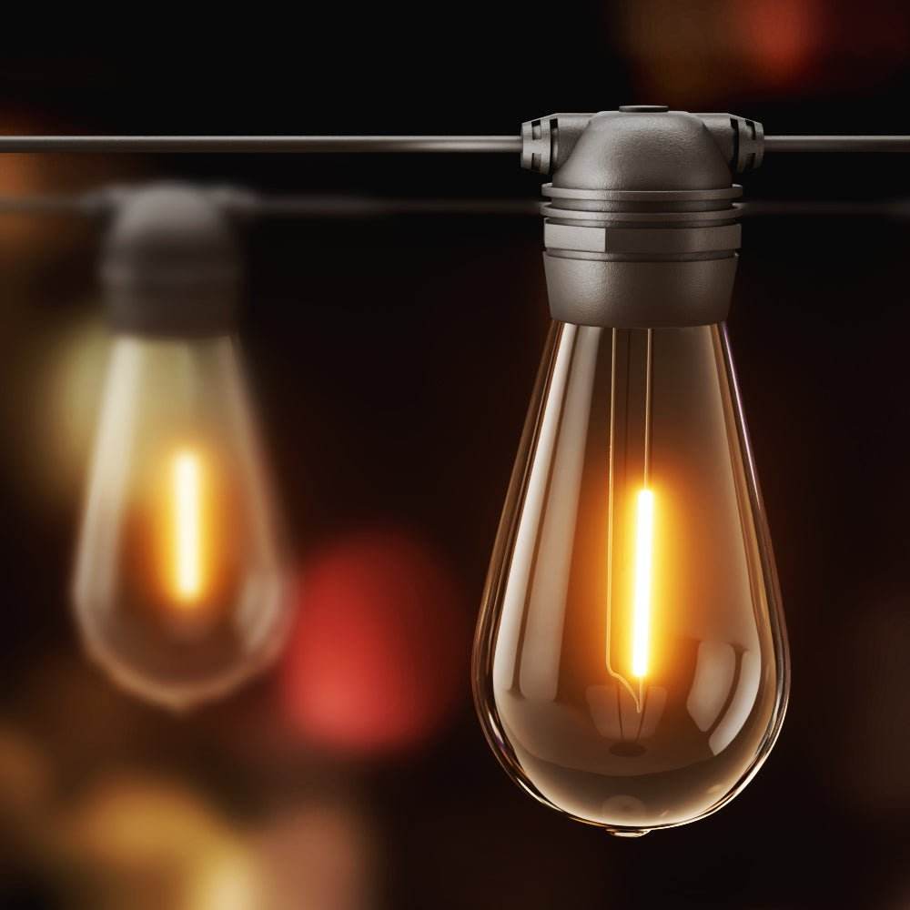 17m Solar Festoon Lights Outdoor LED String Light - Outdoorium