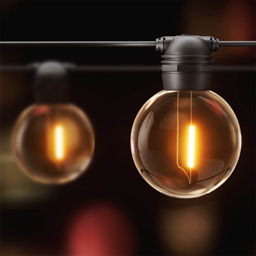 17m Solar Festoon Lights Outdoor LED String Light | Outdoorium