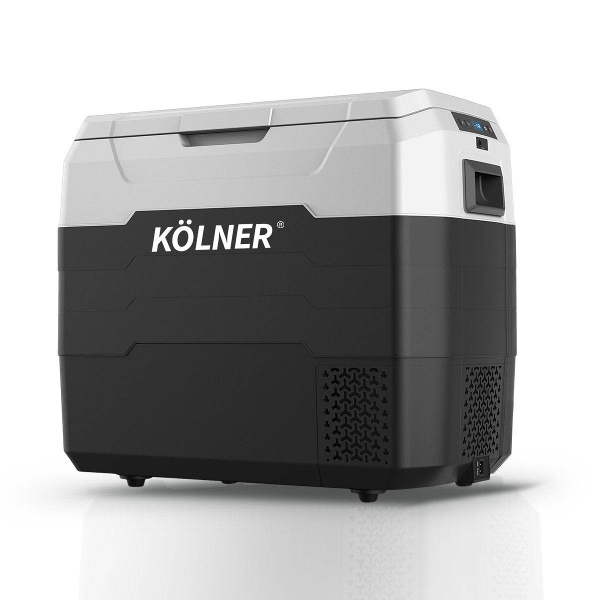 Kolner 50l Fridge Freezer Cooler 12/24/240v Camping Portable Esky Refrigerator - Black | Outdoorium