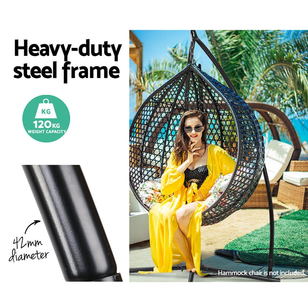 Outdoor Hammock A Shape Steel Frame - Outdoorium