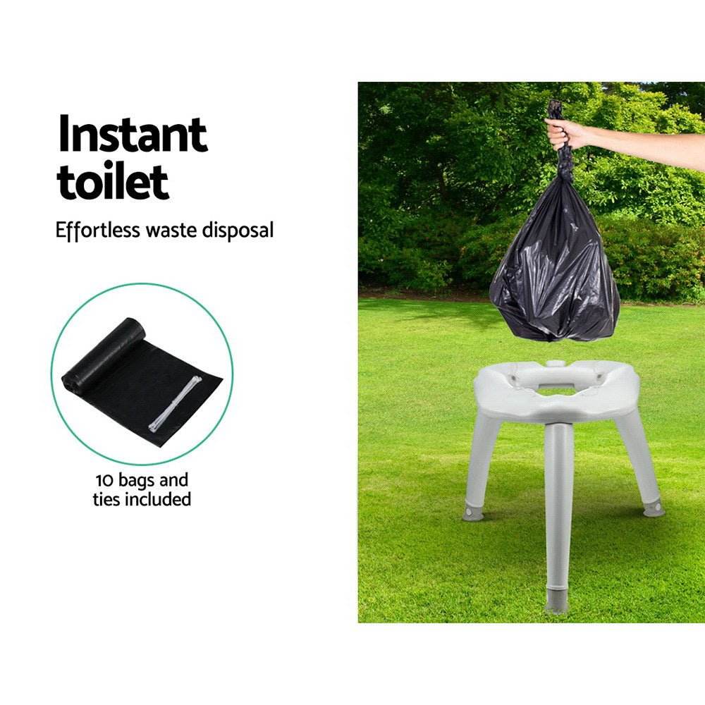 Weisshorn Portable Folding Toilet Camping Outdoor Caravan Plastic Bag | Outdoorium