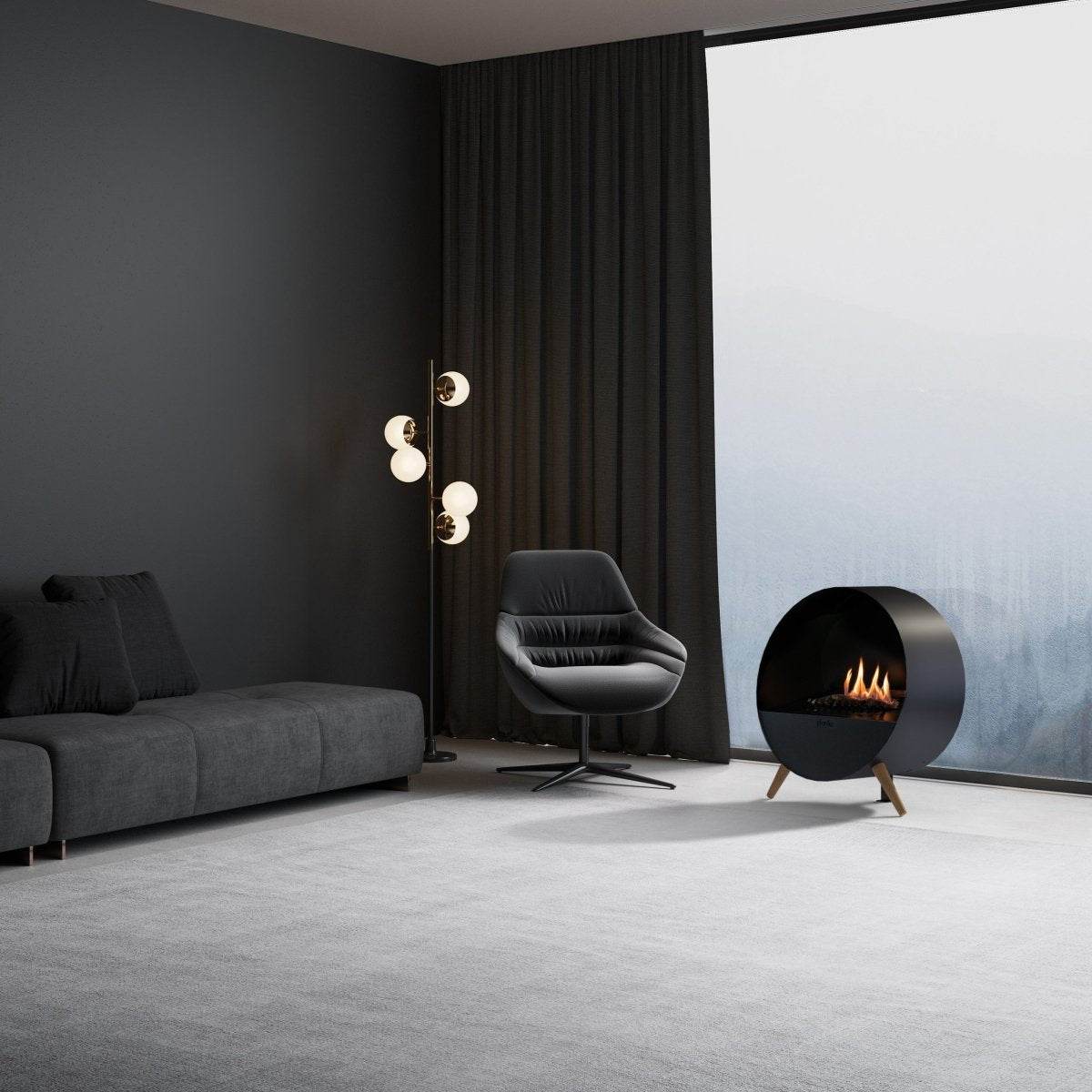 Planika Bubble Wall & Floor Fireplace - Electric Only Connection & Flue Free | Outdoorium