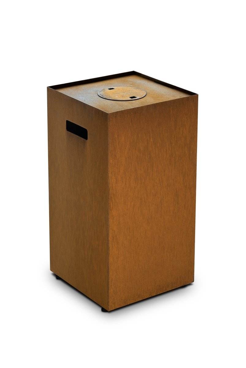 Planika Galio Outdoor Gas Fire Pit Corten LPG Cylinder Cover | Outdoorium