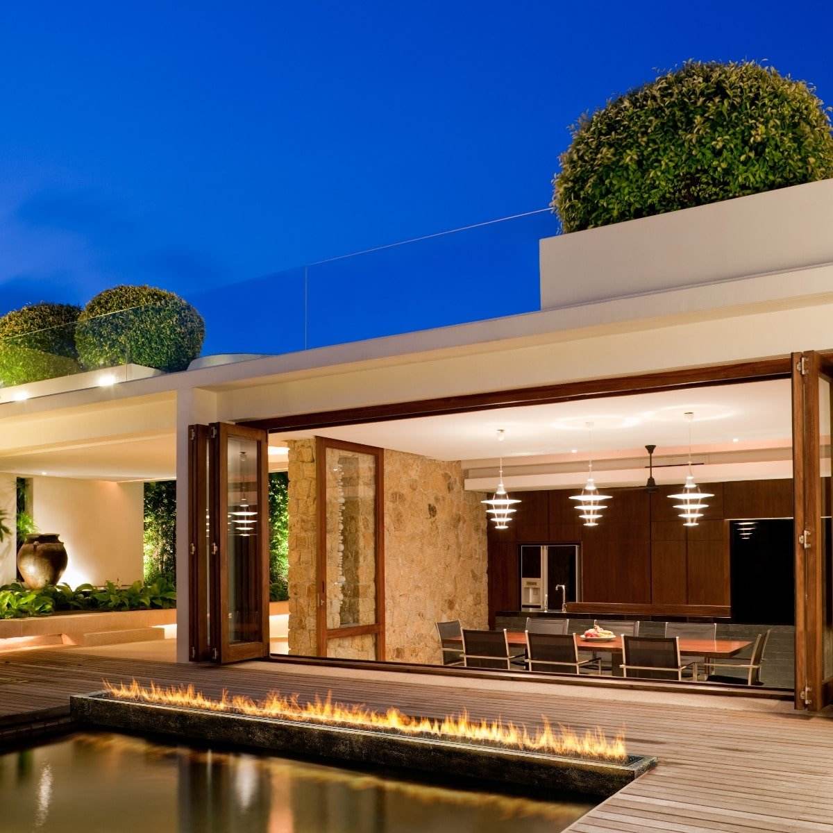 Planika Galio Outdoor Gas Fire Pit Insert - Linear 2000 Automatic | Outdoorium