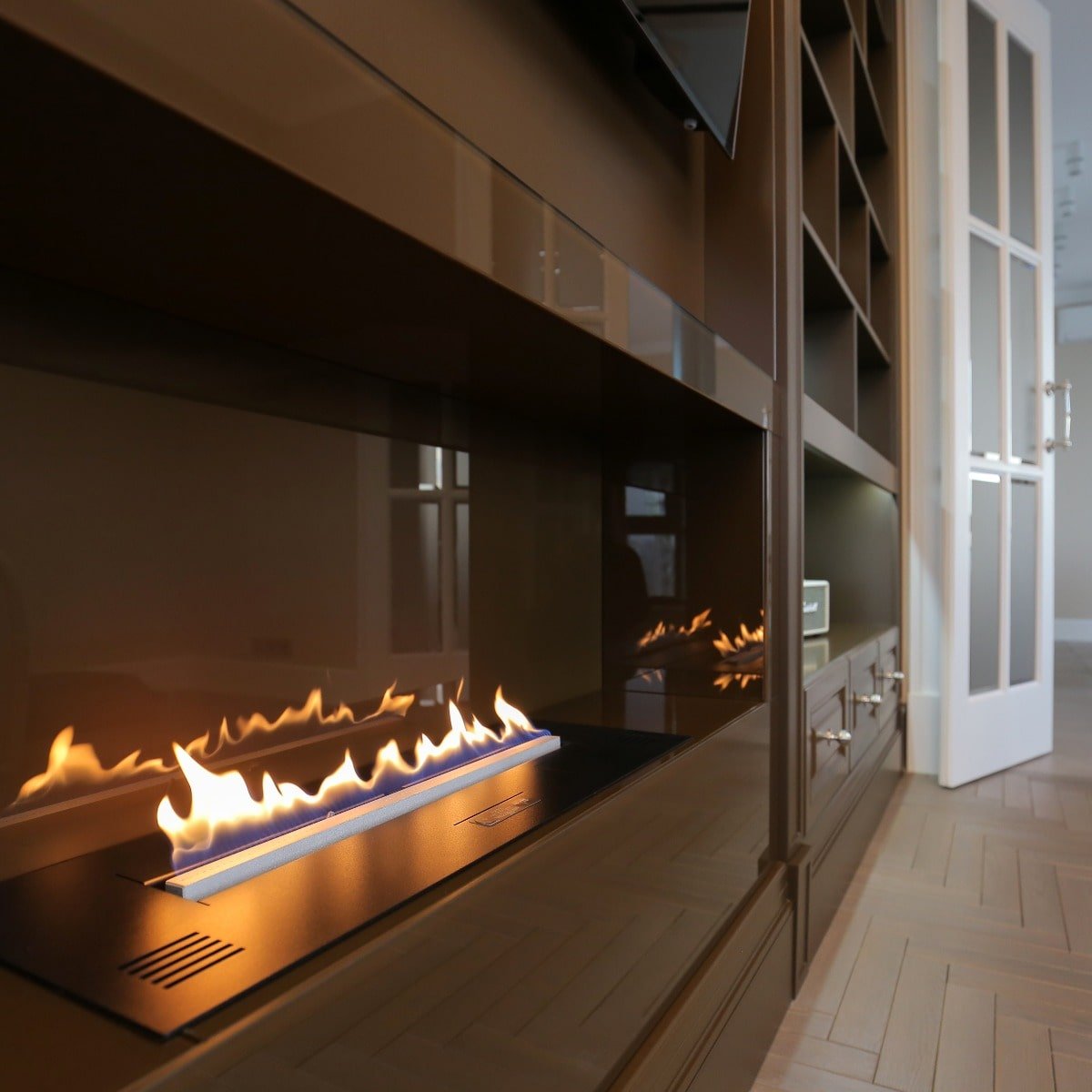 Planika Prime Fire 990+ Fireplace Insert - Electric Only Connection &amp; Flue Free - Outdoorium
