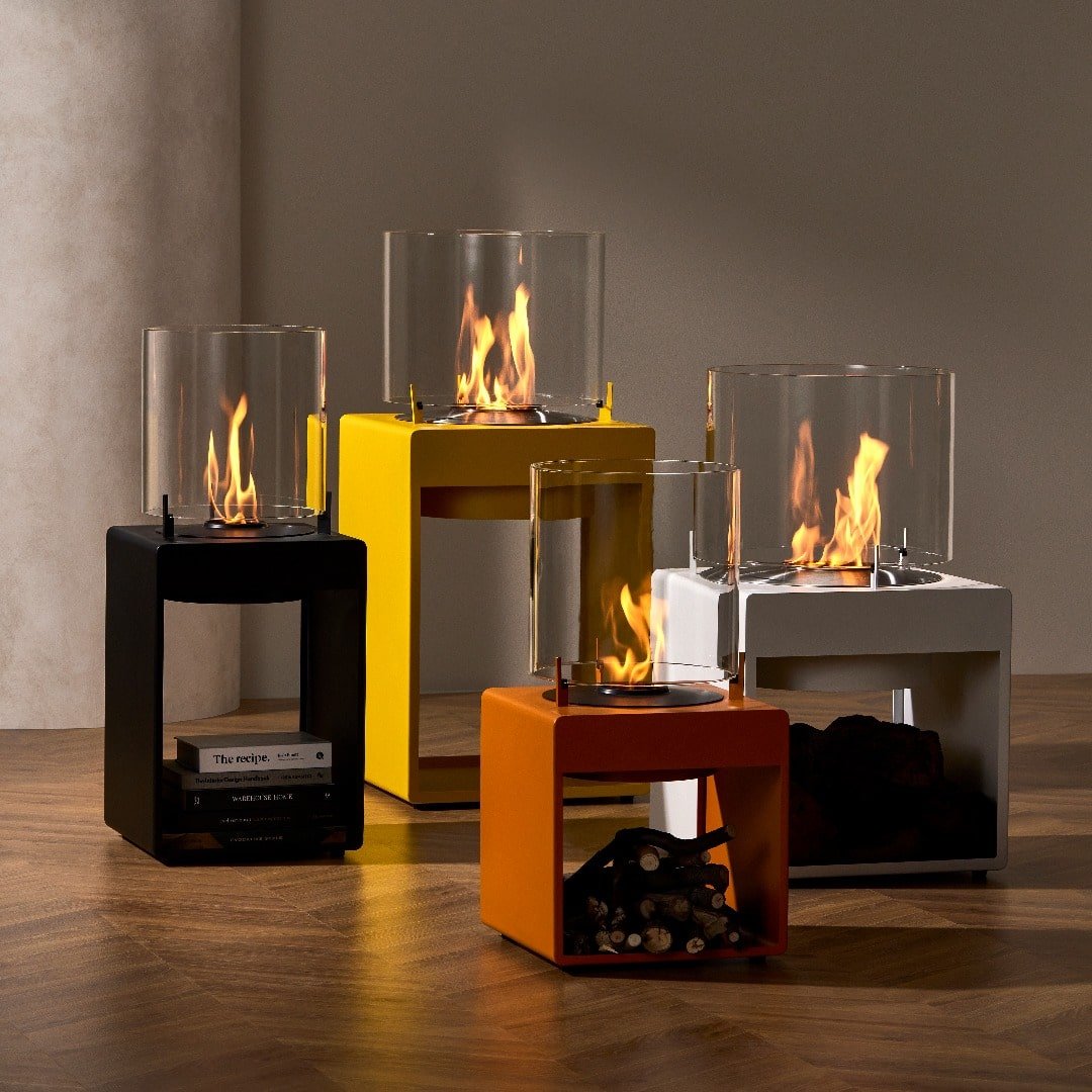 EcoSmart Pop 3L Designer Fireplace - Orange - Outdoorium