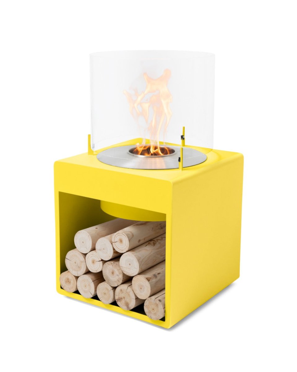EcoSmart Pop 8L Designer Fireplace - Yellow - Outdoorium