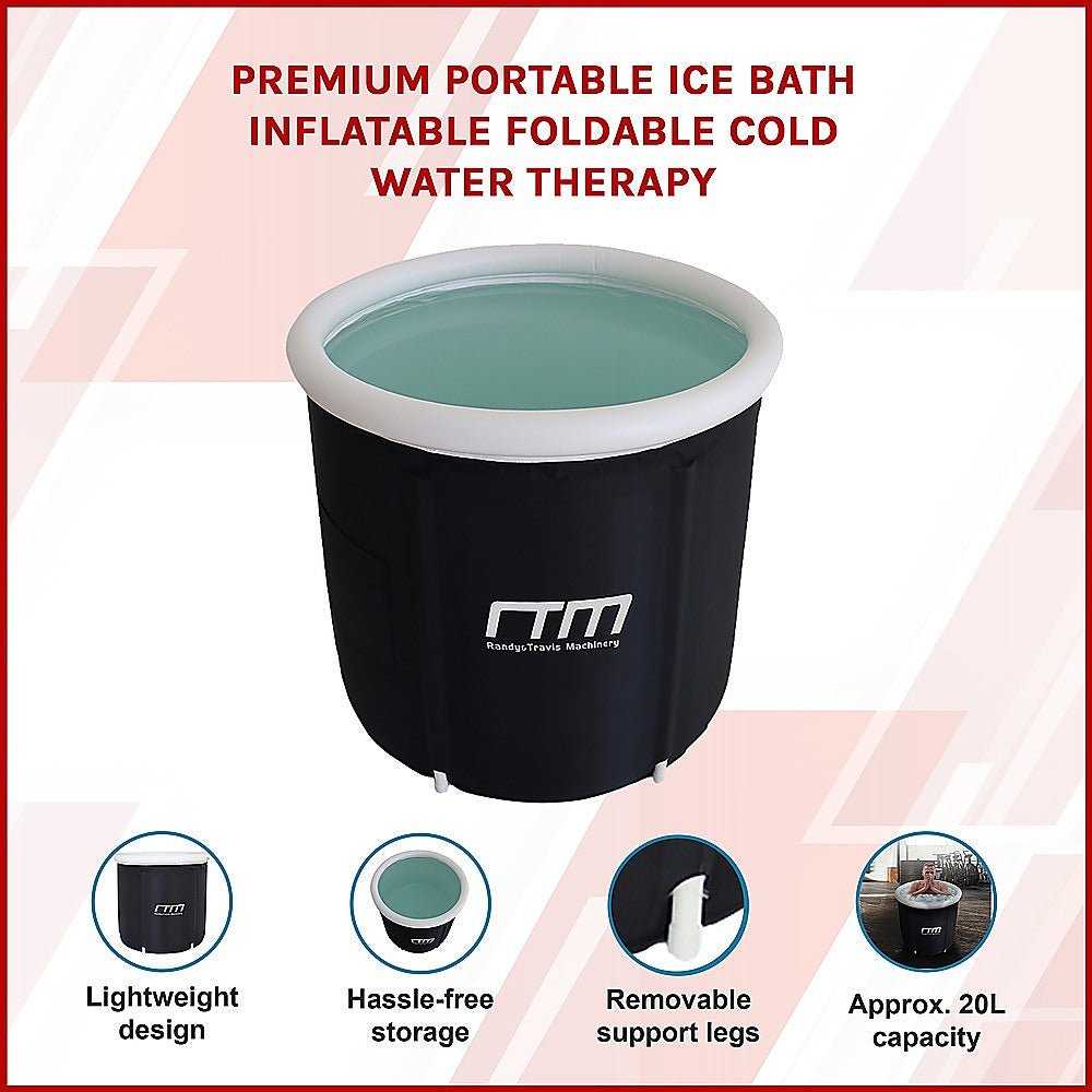 Premium Portable Ice Bath Inflatable Foldable Cold Water Therapy - Outdoorium