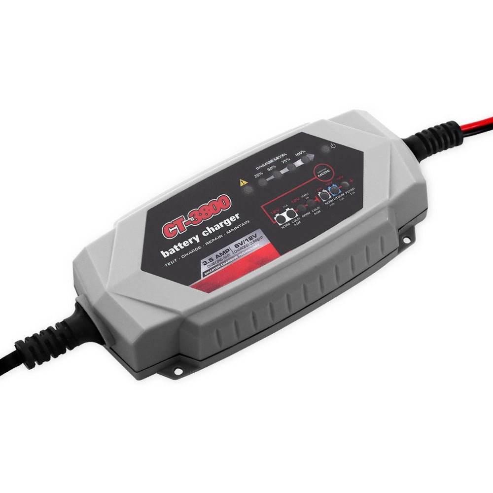 12V Automatic Car Battery Charger 6V 3.5Amp Vehicle Truck Chargers AGM | Outdoorium