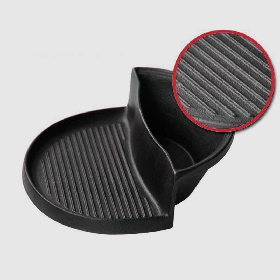 SOGA 2 in 1 Cast Iron Ribbed Fry Pan Skillet Griddle BBQ and Steamboat Hot Pot | Outdoorium