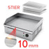 SOGA 2200W Stainless Steel Ribbed Griddle Commercial Grill BBQ Hot Plate 56*48*23 | Outdoorium