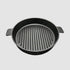 SOGA 25cm Round Ribbed Cast Iron Frying Pan Skillet Steak Sizzle Platter with Handle | Outdoorium