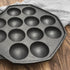 SOGA 2X 18CM Cast Iron Takoyaki Fry Pan Octopus Balls Maker 12 Hole Cavities Grill Mold | Outdoorium