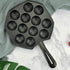 SOGA 2X 18CM Cast Iron Takoyaki Fry Pan Octopus Balls Maker 12 Hole Cavities Grill Mold | Outdoorium