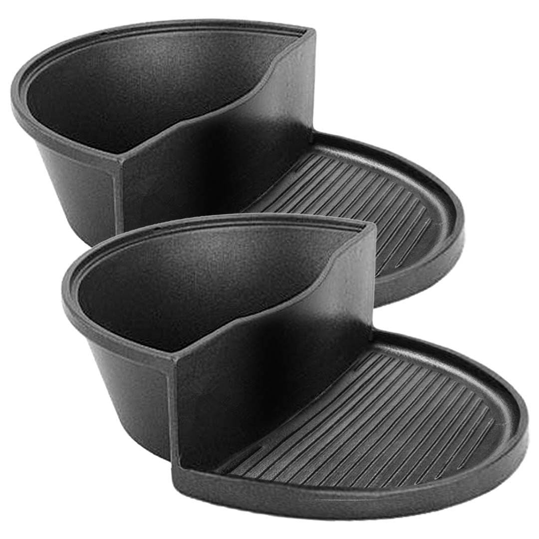SOGA 2X 2 in 1 Cast Iron Ribbed Fry Pan Skillet Griddle BBQ and Steamboat Hot Pot | Outdoorium