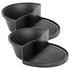 SOGA 2X 2 in 1 Cast Iron Ribbed Fry Pan Skillet Griddle BBQ and Steamboat Hot Pot | Outdoorium