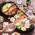 SOGA 2X 2 in 1 Electric Non - Stick BBQ Teppanyaki Grill Plate Steamboat Dual Sided Hotpot | Outdoorium