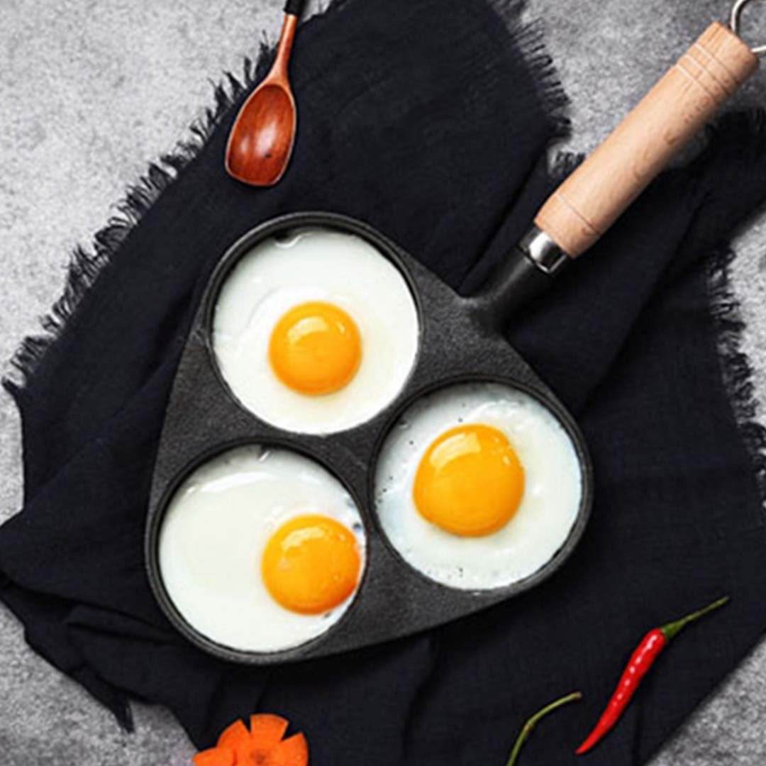 SOGA 2X 3 Mold Cast Iron Breakfast Fried Egg Pancake Omelette Fry Pan | Outdoorium