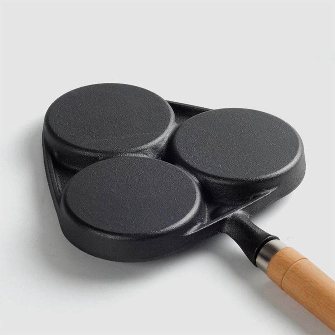 SOGA 2X 3 Mold Cast Iron Breakfast Fried Egg Pancake Omelette Fry Pan | Outdoorium