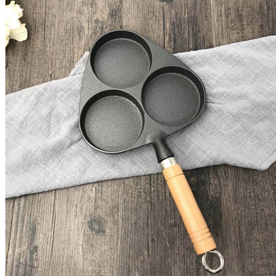 SOGA 2X 3 Mold Cast Iron Breakfast Fried Egg Pancake Omelette Fry Pan | Outdoorium