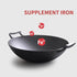 SOGA 2X 36CM Commercial Cast Iron Wok FryPan with Wooden Lid Fry Pan | Outdoorium