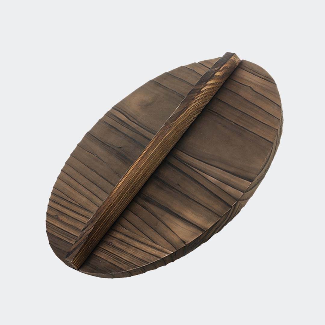 SOGA 2X 36CM Commercial Cast Iron Wok FryPan with Wooden Lid Fry Pan | Outdoorium
