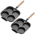 SOGA 2X 4 Mold Cast Iron Breakfast Fried Egg Pancake Omelette Fry Pan | Outdoorium