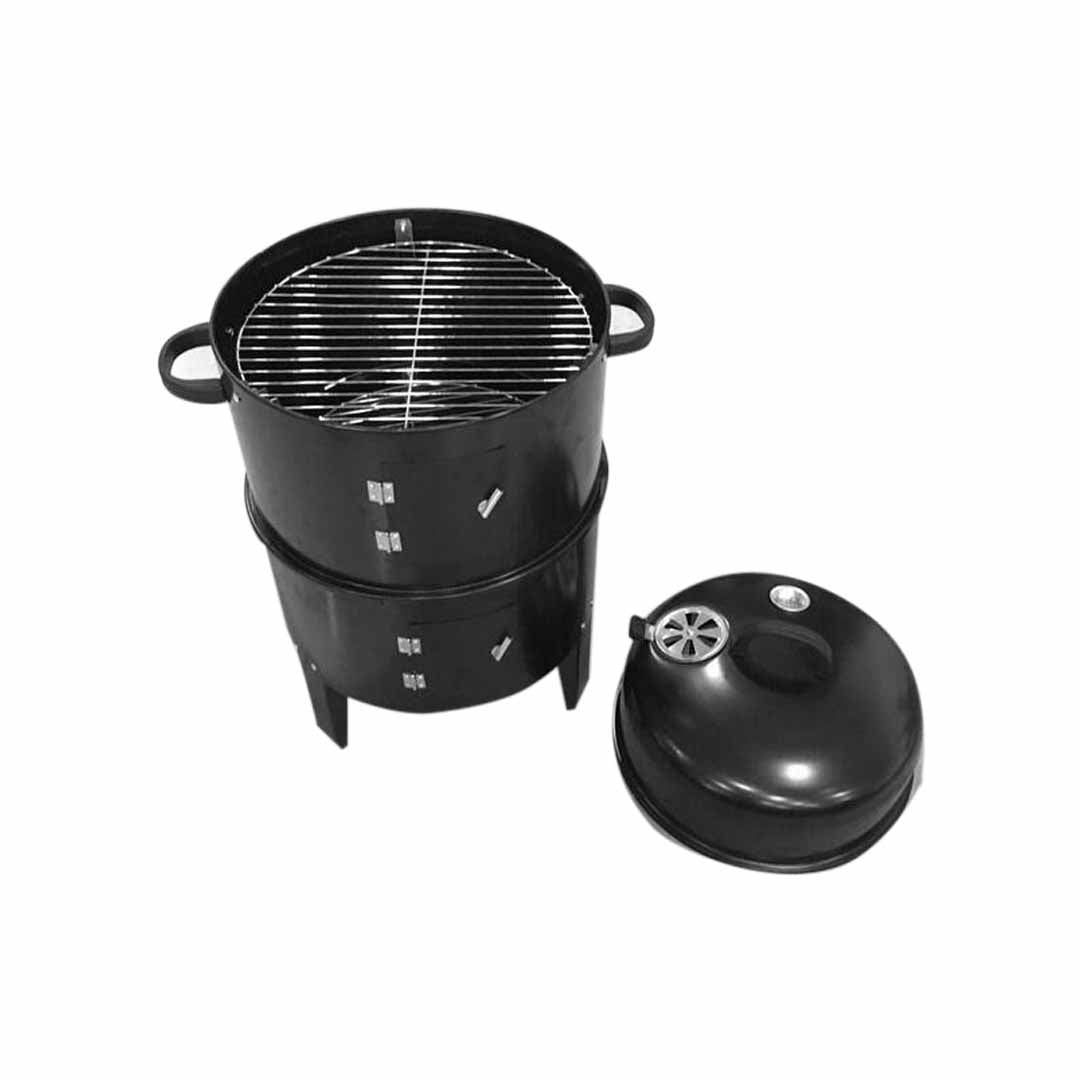 SOGA 3 In 1 Barbecue Smoker Outdoor Charcoal BBQ Grill Camping Picnic Fishing - Outdoorium