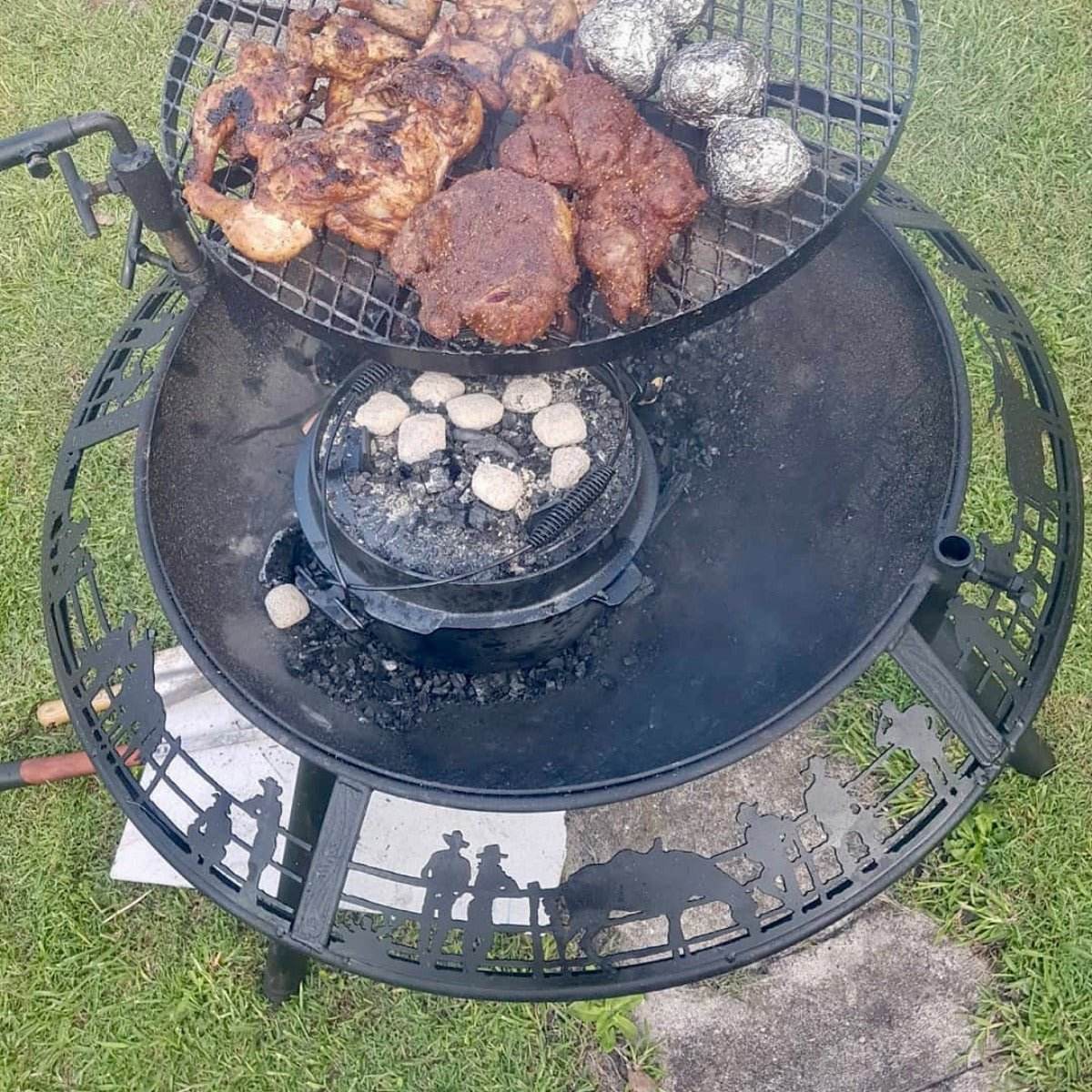 Ultimate BBQ Fire Pit 90cm | Outdoorium