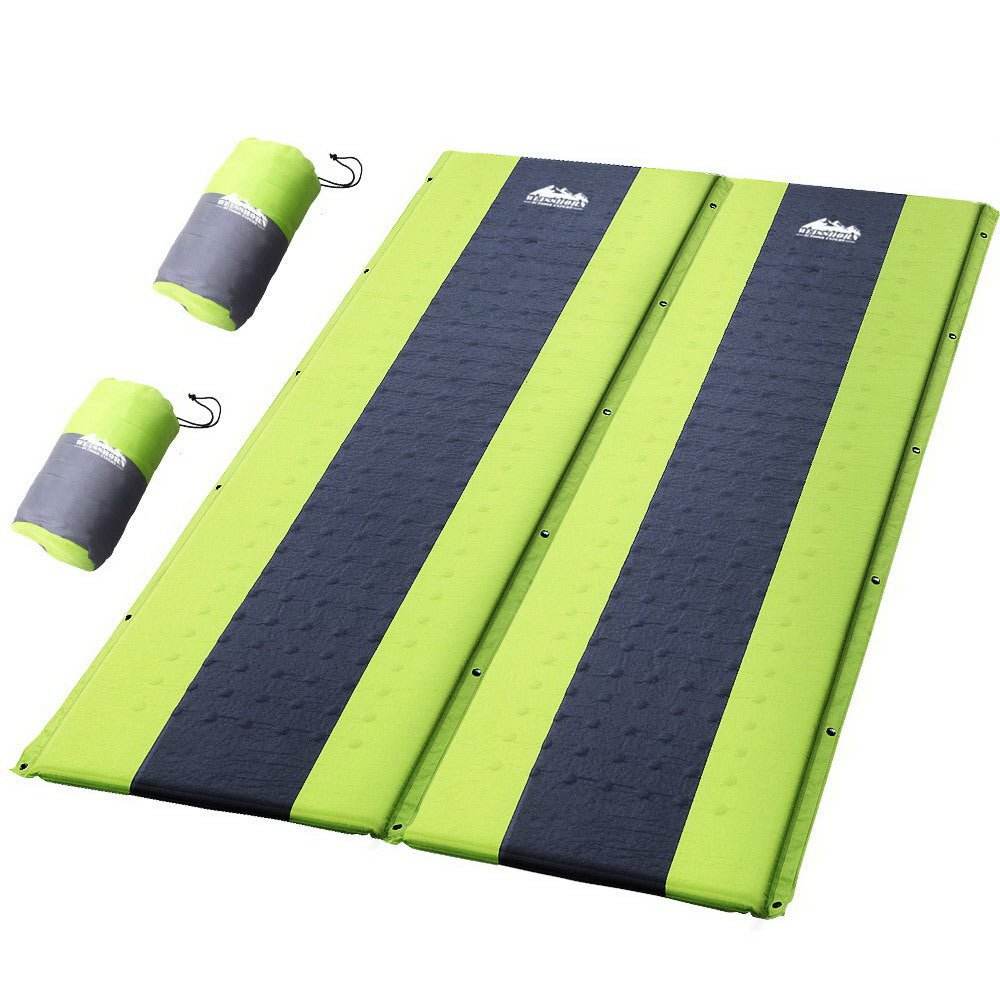 Weisshorn Self Inflating Mattress Camping Sleeping Mat Air Bed Pad Double Green | Outdoorium