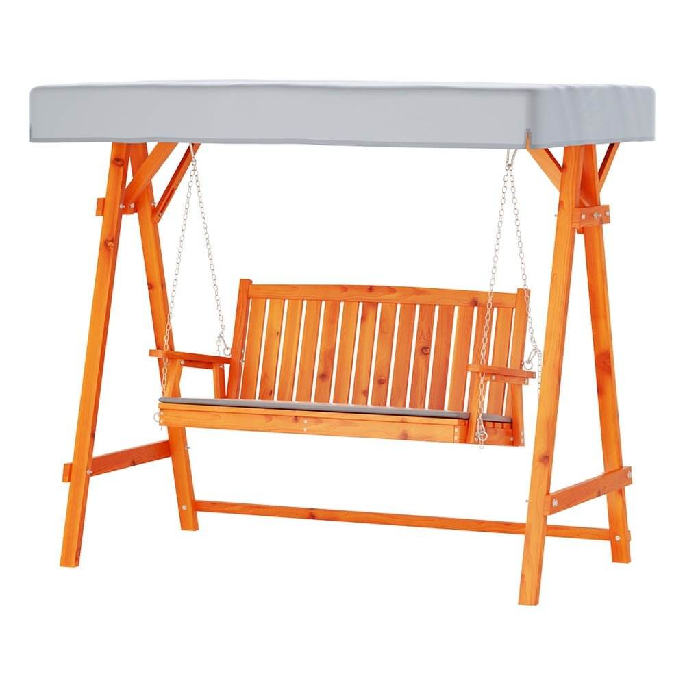 3 Seater Gardeon Outdoor Swing Wooden Chair Green | Outdoorium