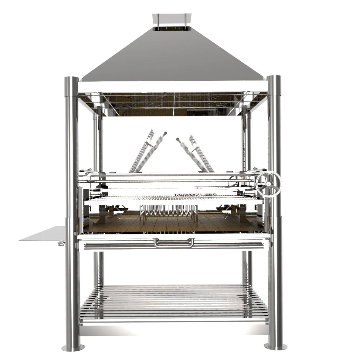 Tagwood BBQ22SS Argentinian-style parrilla BBQ in an Australian outdoor entertaining setting